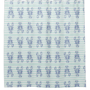 Rideaux De Douche Homards bleus