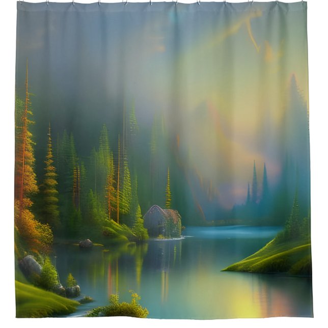 Rideaux De Douche Home Sweet Home dans les bois (Devant)