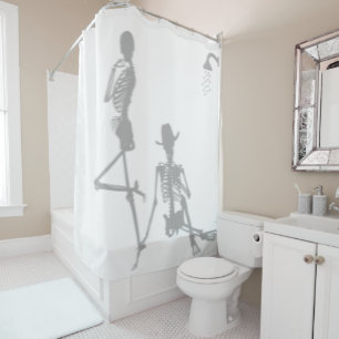 Rideaux De Douche Humour Squelette Douche Cowboy Silhouette Fun Fun 