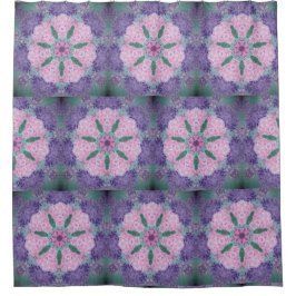 Rideaux De Douche Hydrangée Douce, Violet Et Rose