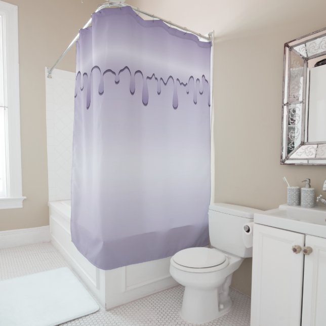 Rideaux De Douche Icy Purple Lavender Drift Glam Girly (En situation)