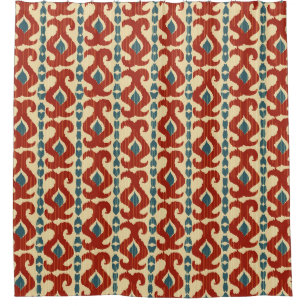 Rideaux De Douche Ikat Elegance : Conception Motif transparente.
