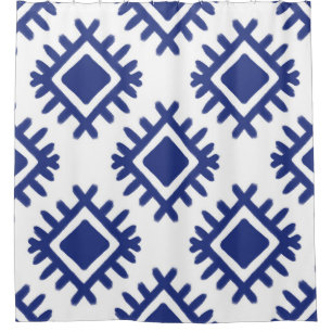 Rideaux De Douche Ikat motif Ethnic textile tribal American Americ