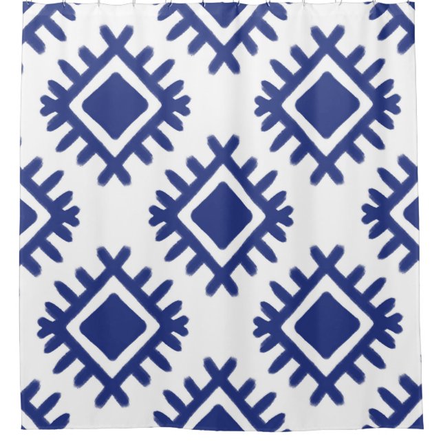 Rideaux De Douche Ikat motif Ethnic textile tribal American Americ (Devant)