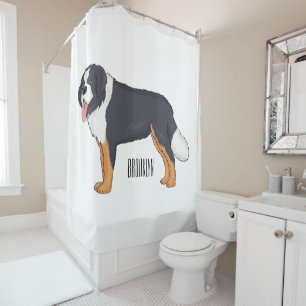 Rideaux De Douche Illustration bernoise d'un chien de montagne