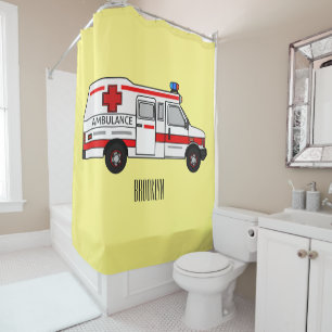 Rideaux De Douche Illustration d'ambulance