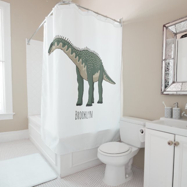Rideaux De Douche Illustration de Barapasaurus (En situation)