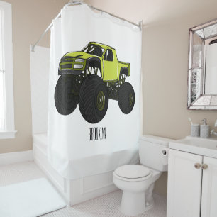 Rideaux De Douche Illustration de camion monstre