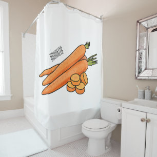 Rideaux De Douche Illustration de carotte