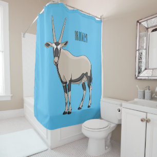 Rideaux De Douche Illustration de dessin animé Oryx