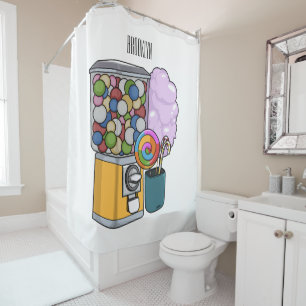 Rideaux De Douche Illustration de dessin de bonbon