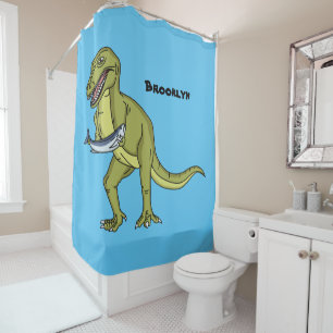 Rideaux De Douche Illustration de dinosaure T rex drôle