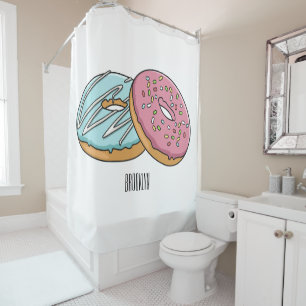 Rideaux De Douche Illustration de Donut