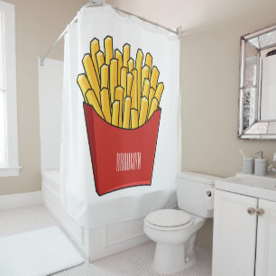 Rideaux De Douche Illustration de frites