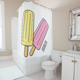 Rideaux De Douche Illustration de Ice pop