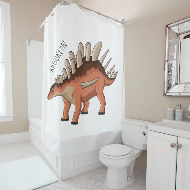 Rideaux De Douche Illustration de Kentrosaurus (En situation)