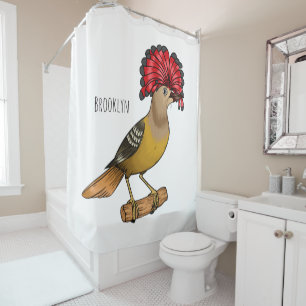 Rideaux De Douche Illustration de la caricature royale d'oiseau