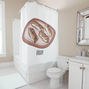 Rideaux De Douche Illustration de l'éclair de chocolat