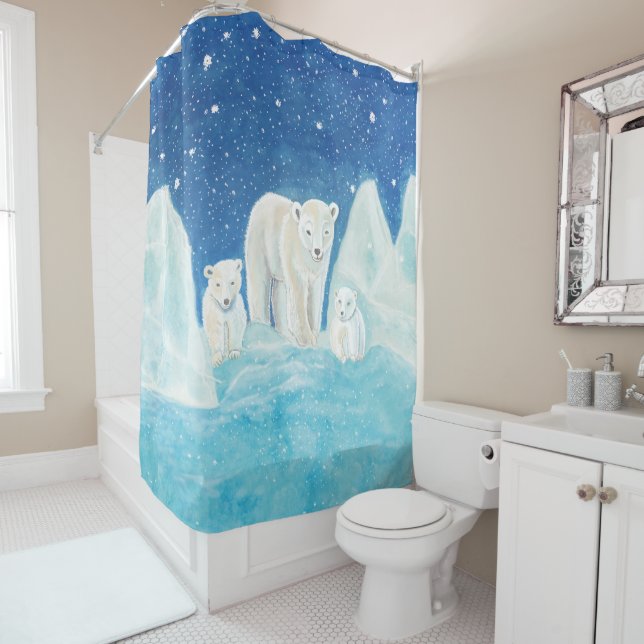 Rideaux De Douche Illustration des ours polaires (En situation)
