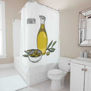 Rideaux De Douche Illustration d'huile d'olive
