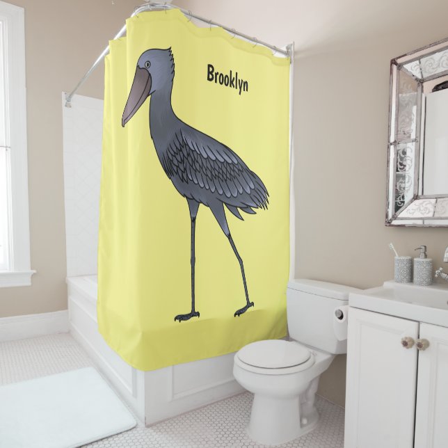 Rideaux De Douche Illustration d'oiseau de cordonnier (En situation)