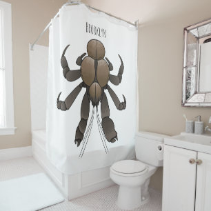 Rideaux De Douche Illustration du crabe de coco