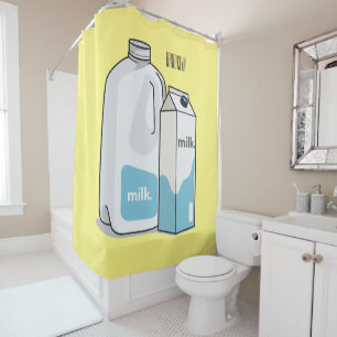 Rideaux De Douche Illustration du lait