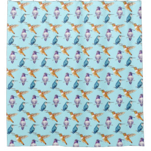 Rideaux De Douche Illustration du trio des colibris