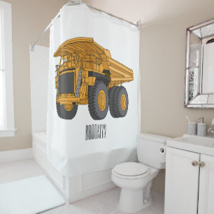 Rideaux De Douche Illustration d'un camion à grande échelle