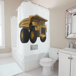 Rideaux De Douche Illustration d'un camion à grande échelle