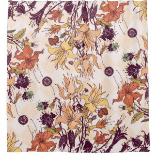 Rideaux De Douche Illustration Floral Light Raster