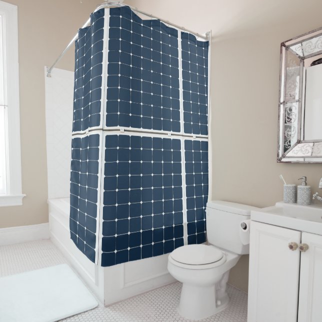 Rideaux De Douche Image amusante d'un panneau solaire (En situation)