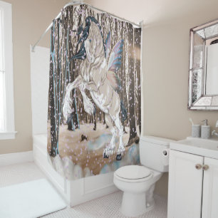 Rideaux De Douche Imaginaire Clydesdale Horse Fairy