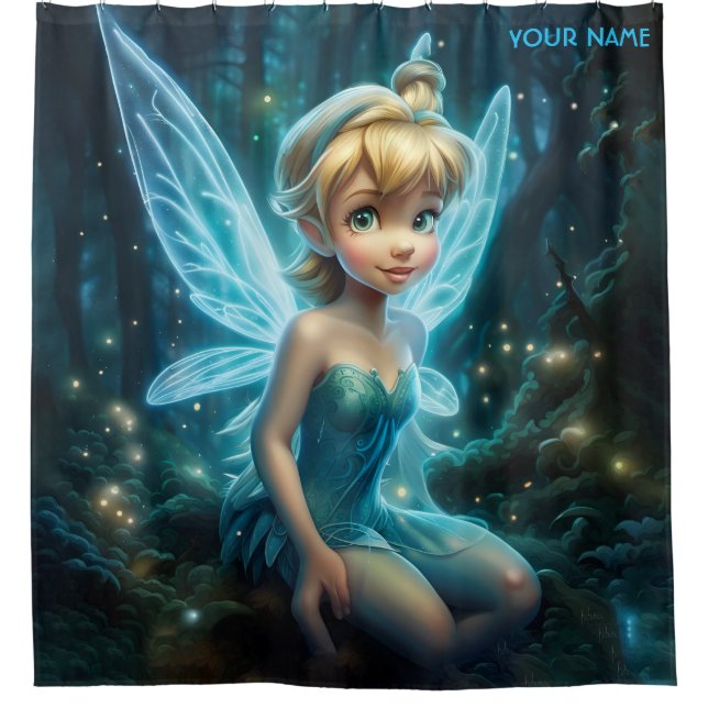 Rideaux De Douche Imaginaire Cute Blue Fairy (Devant)