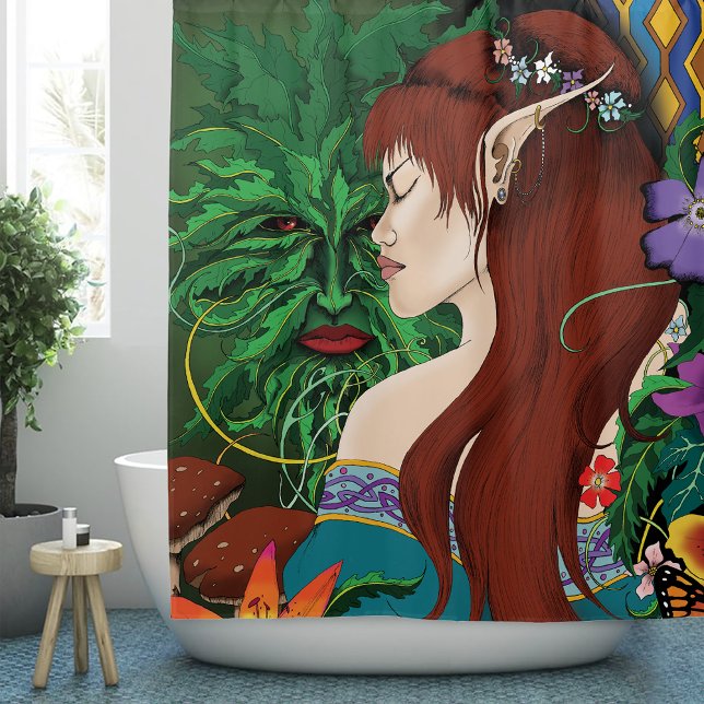 Rideaux De Douche Imaginaire d'elfe vert (Créateur téléchargé)