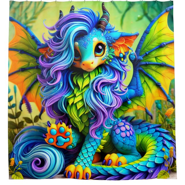 Rideaux De Douche Imaginaire Dragon (Devant)