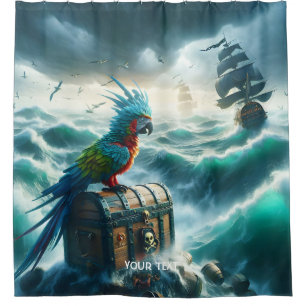 Rideaux De Douche Imaginaire Mauvaise tempête Pirates de la mer