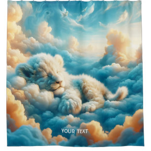 Rideaux De Douche Imaginaire Mignons Nuages bébé Lion