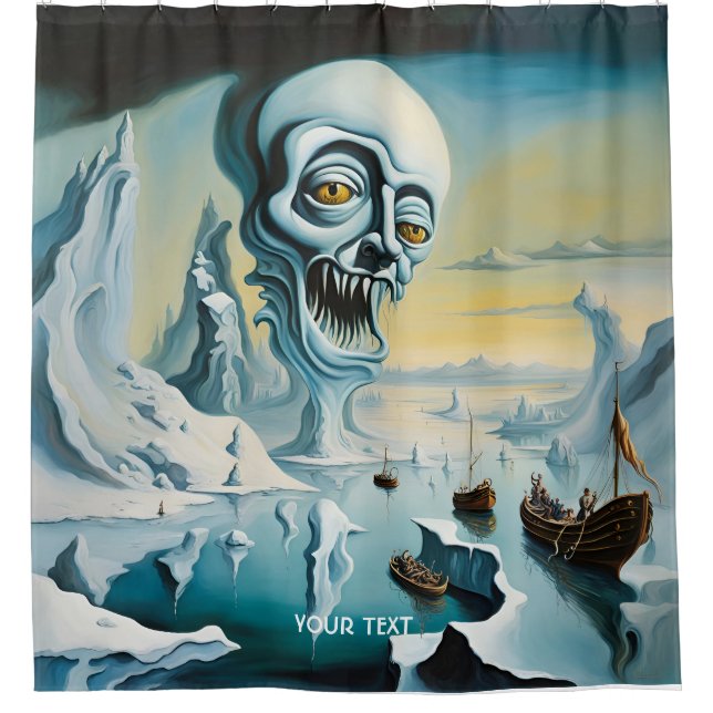 Rideaux De Douche Imaginaire Surréalisme Vive Mer de glace (Devant)