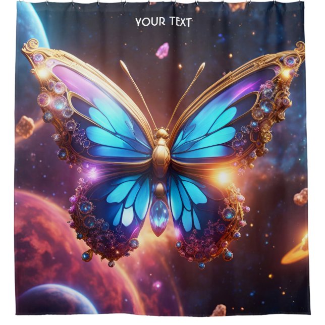 Rideaux De Douche Imaginaire Verre Vive Vibrant Papillon (Devant)