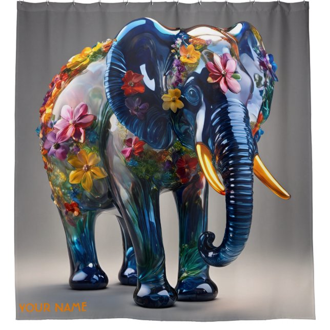 Rideaux De Douche Imaginaire Verre Vivid Verre soufflé Eléphant (Devant)