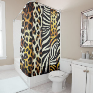 Rideaux De Douche Impression Animaux Sauvages Mixte Peinture Abstrai