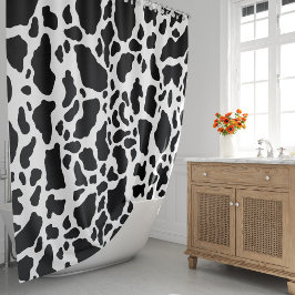 Rideaux De Douche Impression de vache noire et blanche