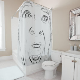 Rideaux De Douche Impression faciale hurlante