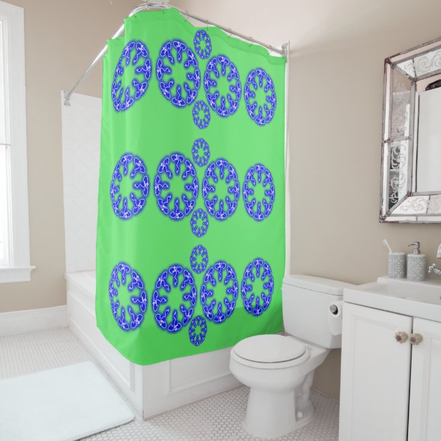 Rideaux De Douche Imprimés Kaleidoscope (En situation)