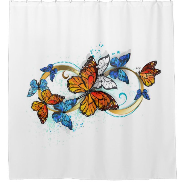 Rideaux De Douche Infinity of Monarch Butterflies (Devant)