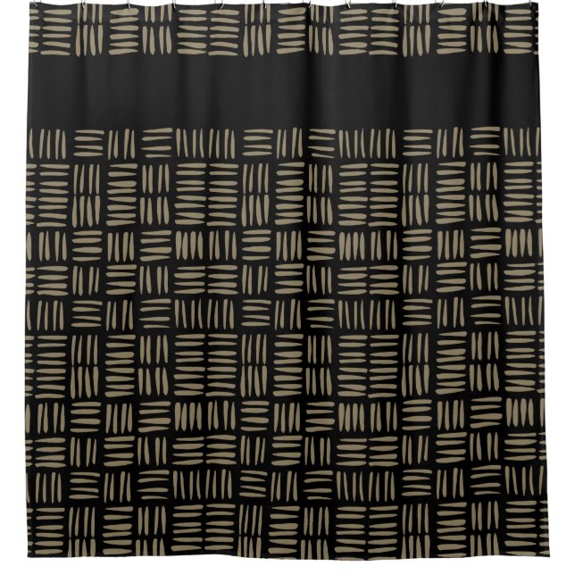 Rideaux De Douche Inspiré par la tribu des Noirs et Tan (Devant)