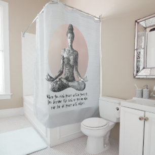Rideaux De Douche Instructeur de méditation Yoga Reiki Master Lotus