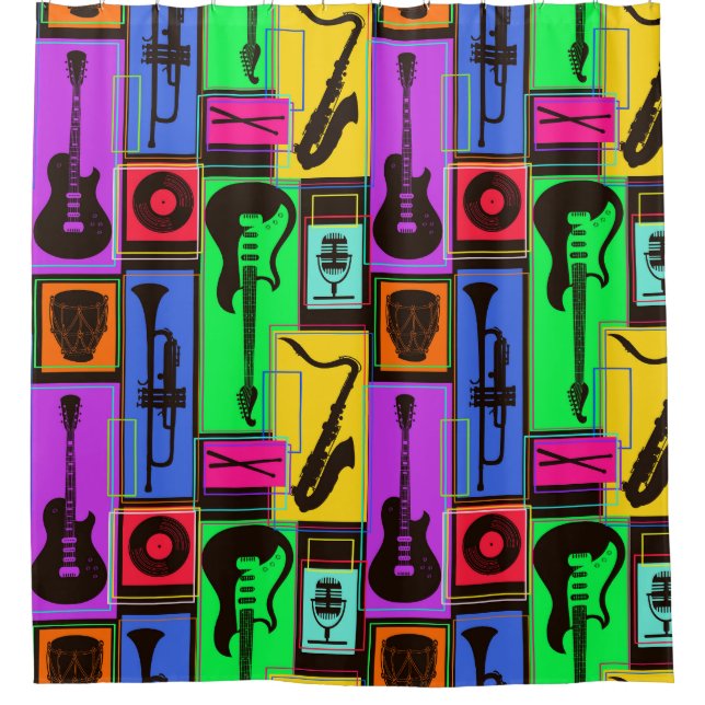 Rideaux De Douche Instruments de musique (Devant)