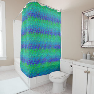 Rideaux De Douche Italien bleu sirène Motif Art Imprimer